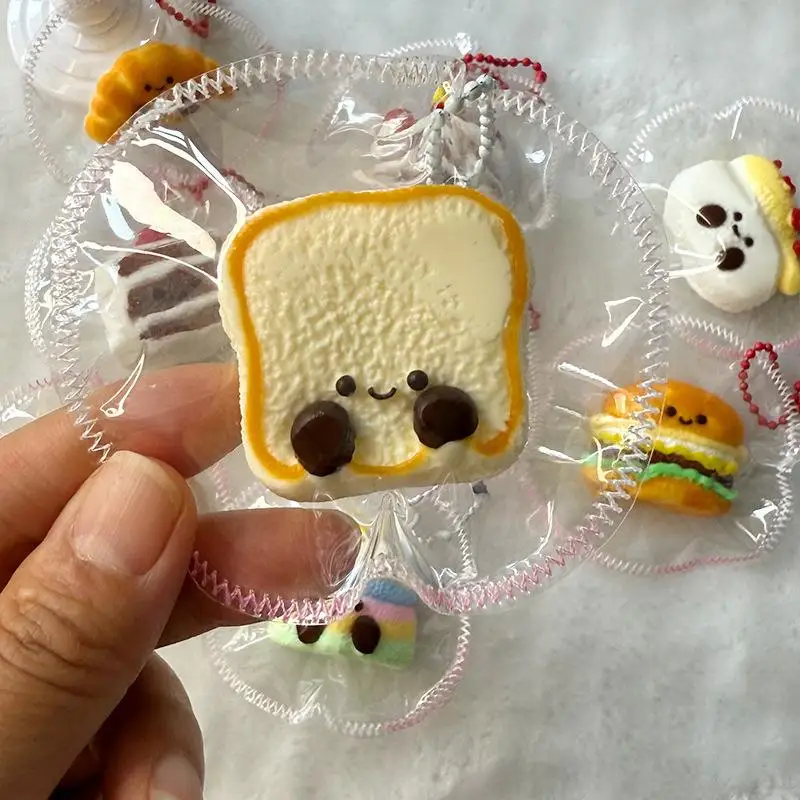 Spaß Mini Dekompression Langsam Rebound Spielzeug Geschenke Nette Simulation Toast Brot Squeeze Spielzeug Cartoon Silikon Stress Relief Spielzeug