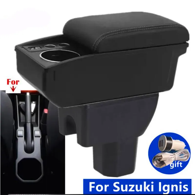 Für Suzuki Ignis Armlehne Box Für Suzuki IGNIS Auto Armlehne Box Lagerung Box tasse halter Innen Gewidmet Retrofit Auto Zubehör