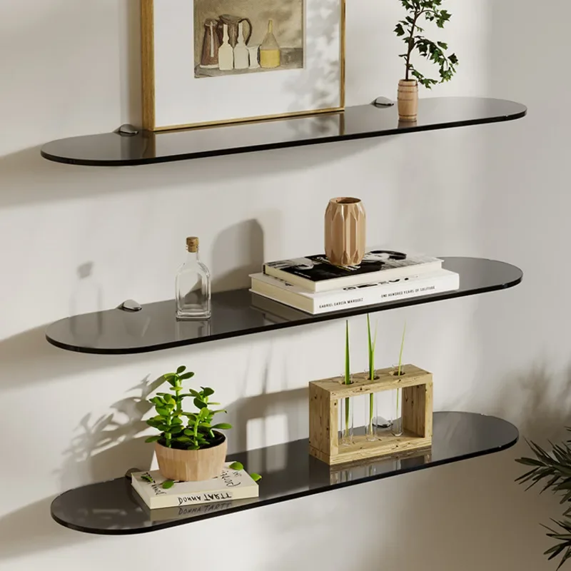 Acrylic Word Partition Decorative Wall Storage Shelves Stylish Living Room Background Wall Art Magazine Book Display Organizer - view 6