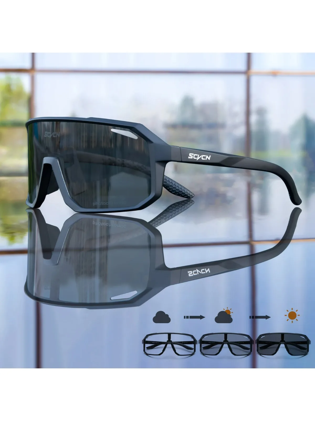 AliExpress SCVCN Photochromic Hiking Sunglasses Stylish Cycling Outdoor Sports Glasses Running and Rock Climbing Glasses Driving Sunglasses