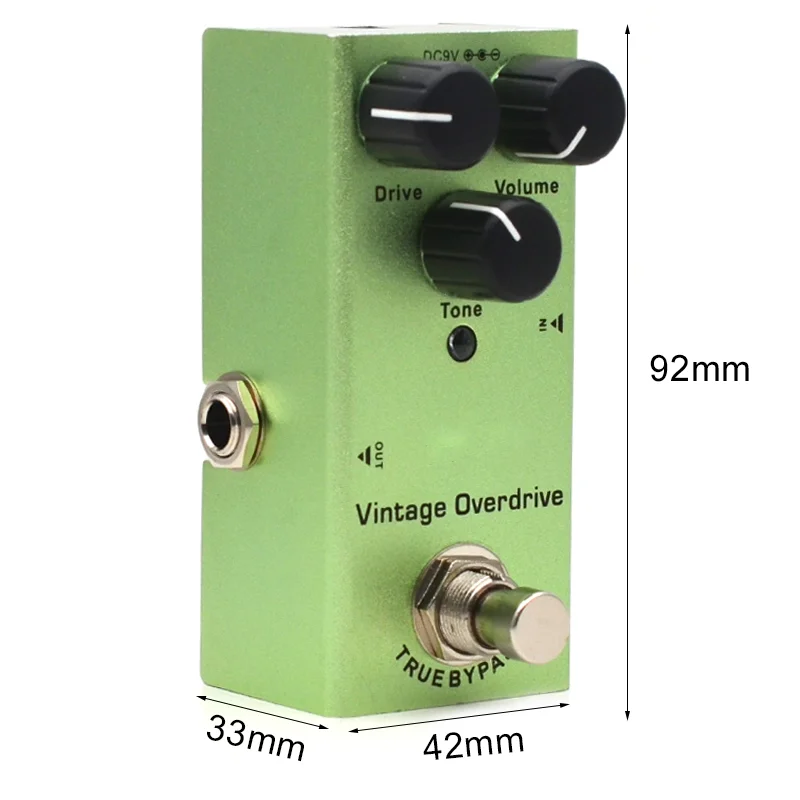Vintage Overdrive Pedal Guitar Effect Pedal True Bypass Aluminum Shell Guitar Effect DC9V Single Mini Guitar Pedal view 6