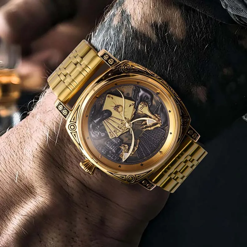 2025 جديد GLENAW الهيكل العظمي ساعة ميكانيكية للرجال الفولاذ المقاوم للصدأ مضيئة مقاوم للماء ساعة ميكانيكية أوتوماتيكية فاخرة