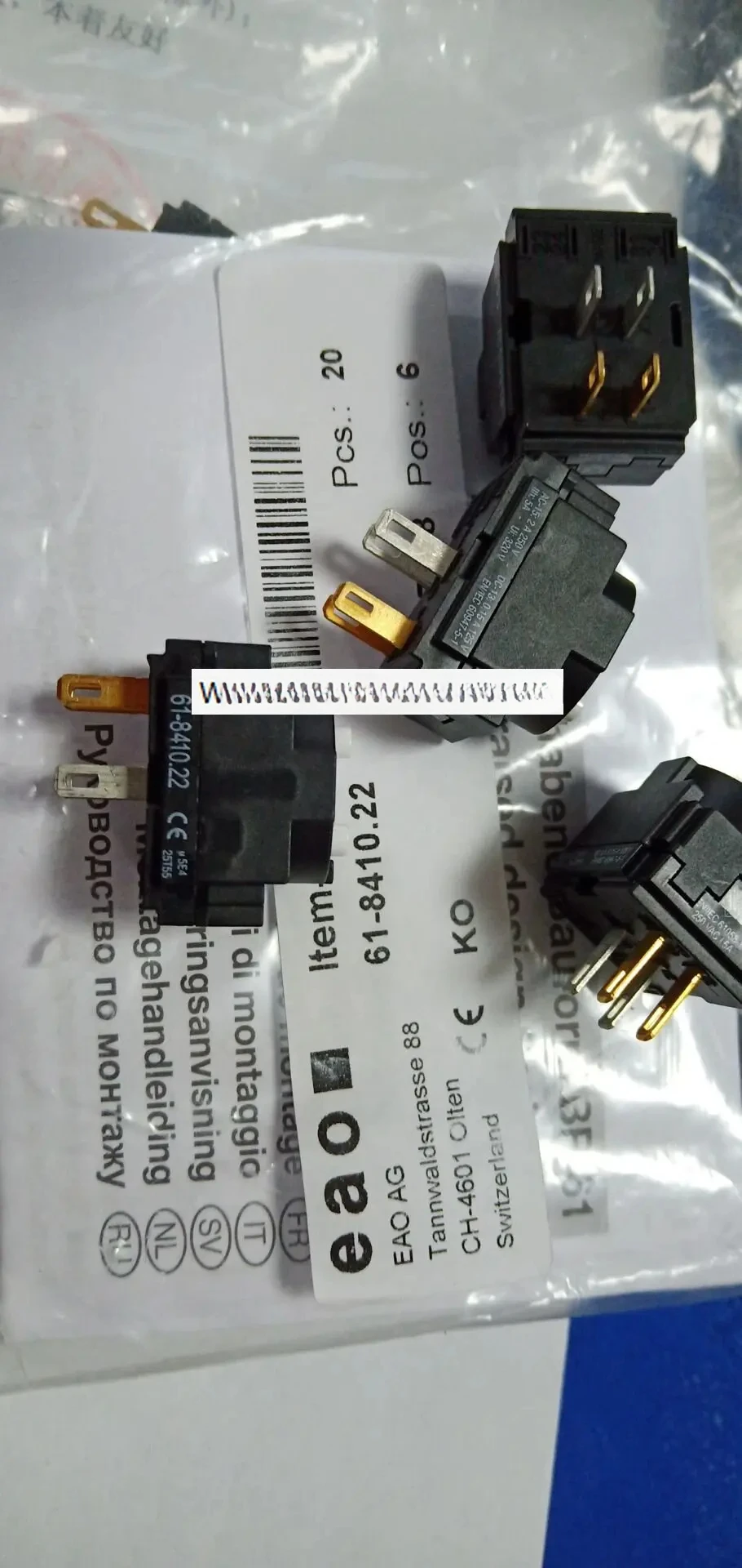 

New original imported EAO switch contacts 61-8410.22 61 series in stock