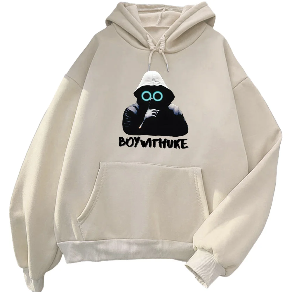 ملابس مطبوعة BoyWithUke المغني Roupas Femininas هوديي 2025 الخريف/الشتاء جديد الرجال النساء القطن الخالص هوديي نمط #3