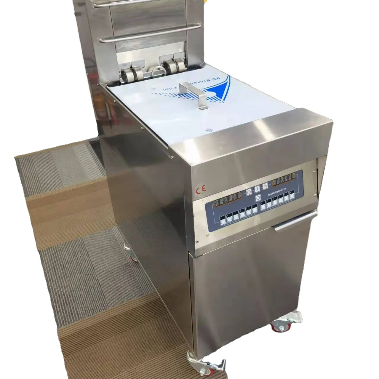 Freidora eléctrica automática de cocina de restaurante de comida rápida KFC