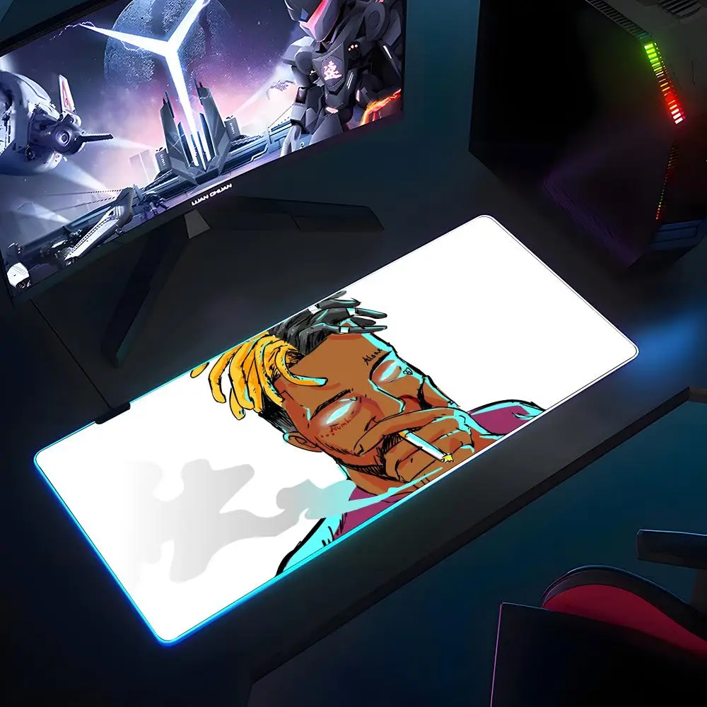 

X-XXXTentacion Mouse Pad RGB Rubber Antislip Keyboard Pad 40x90cm Mousepad Gaming Accessories XXL Office Computer Mat