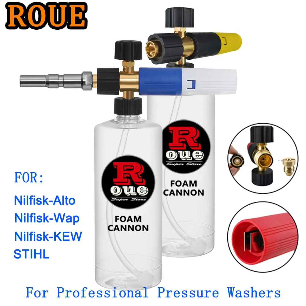 

ROUE High Pressure Soap Foamer Foam Gun Foam Generator for Nilfisk-Alto/ WAP/ IPC Portotecnica Pressure Washer Car Washer Nozzle