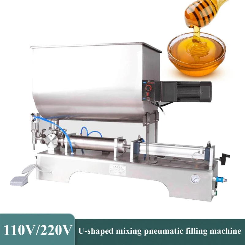 آلة تعبئة معجون هوبر الخلط على شكل حرف U آلة تعبئة الشوكولاتة بزبدة الفول السوداني والشوكولاتة