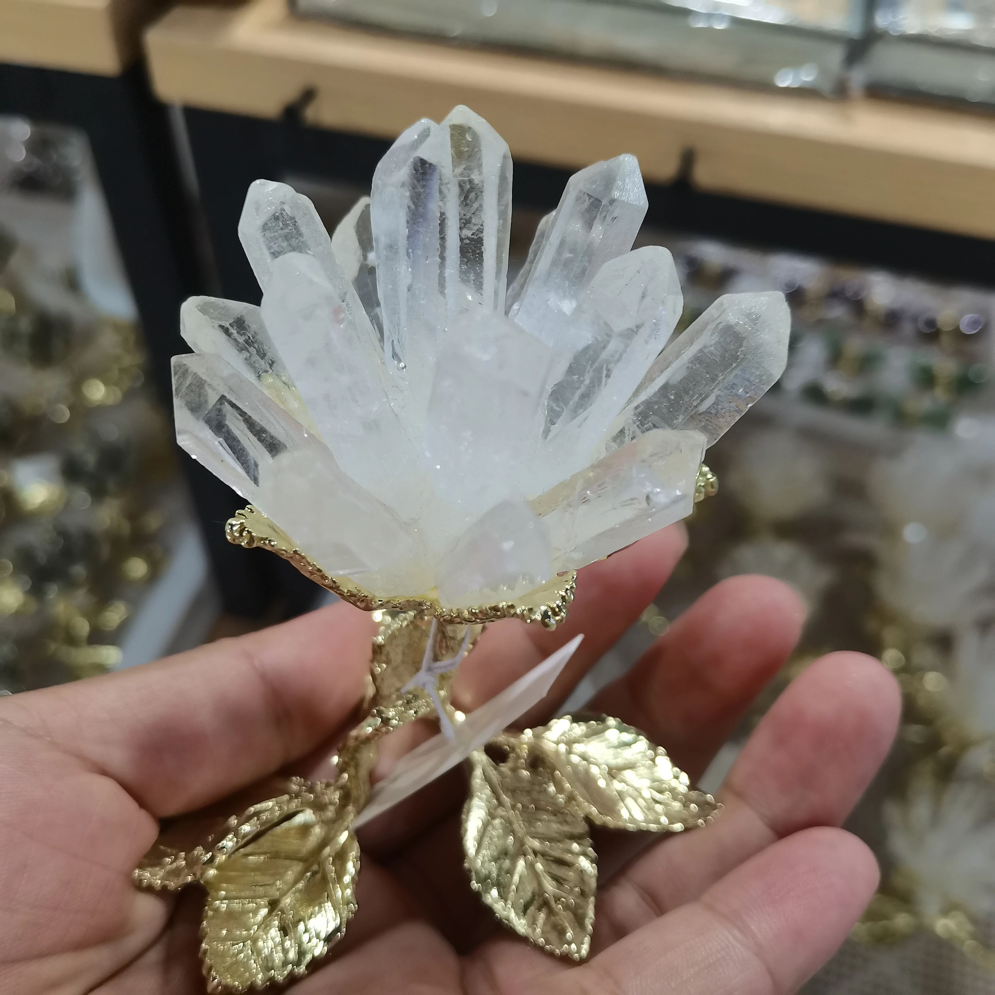 

Natural Rare White Quartz Crystal Cluster Mineral Specimen Healing Home Office Decoration Gift