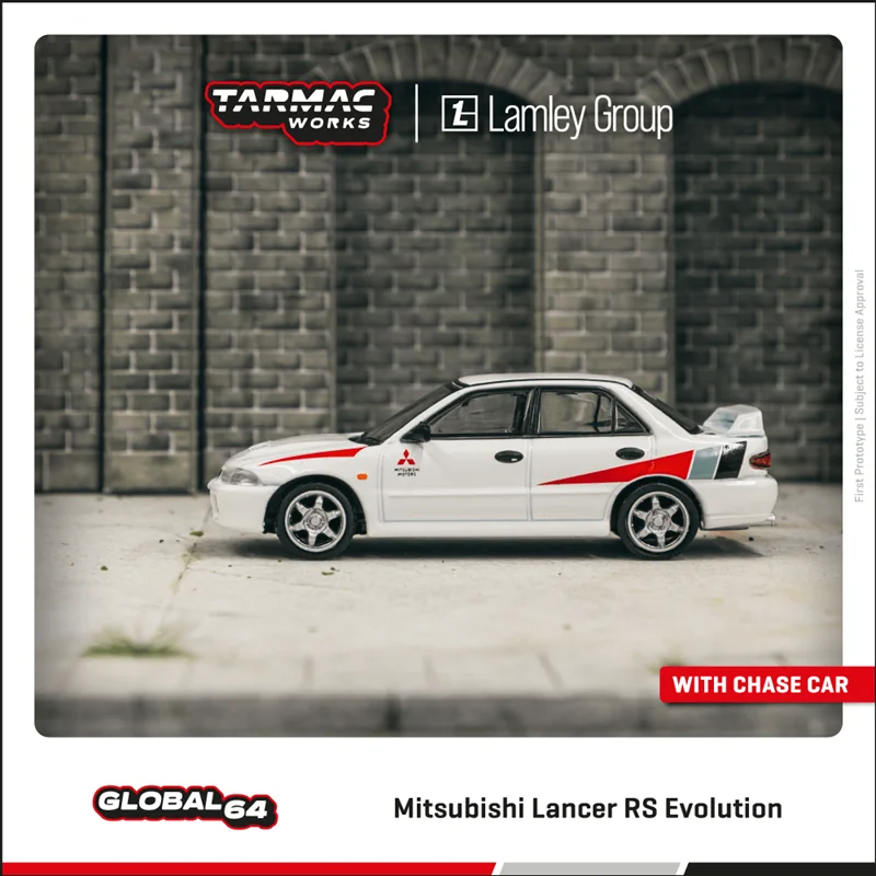 

In Stock Tarmac Works 1:64 Mitsuxxshi Lancer RS EVO White Alloy Auto Die