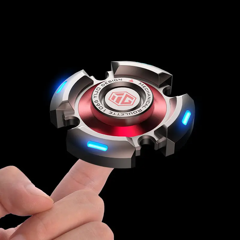 

Fingertip Gyro Glow Nightlight Metal Magic Rotating Finger Male Student Decompression Toy Net Red Magic Weapon