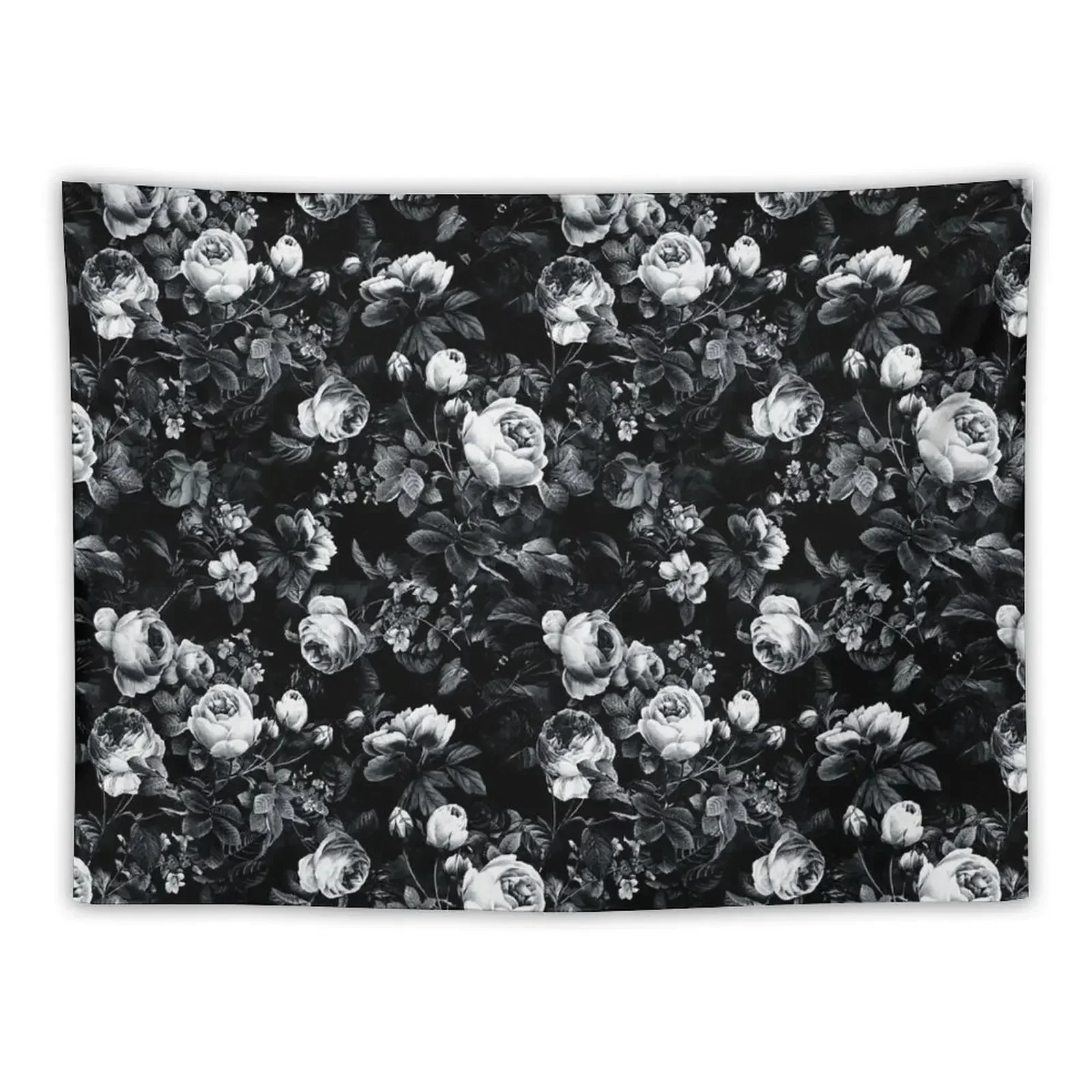 

Roses Black and White Tapestry On The Wall Home Decorating Kawaii Room Decor Korean Room Decor Tapestry