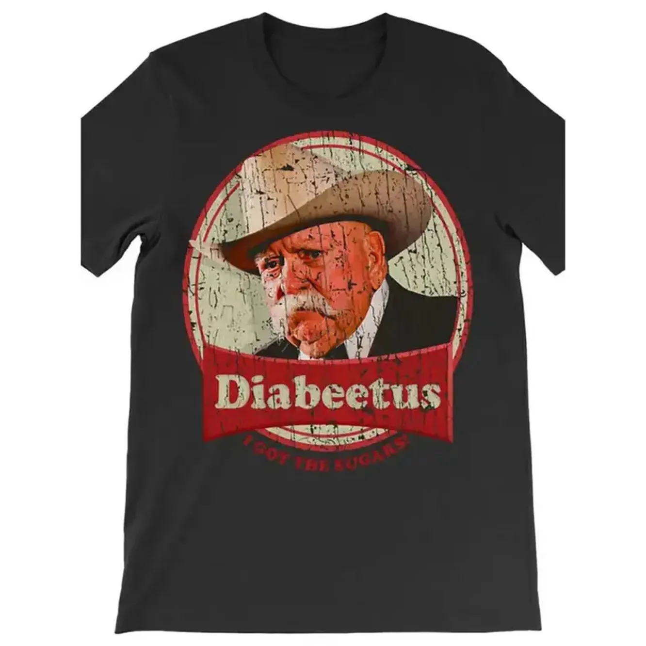 [100% Cotton] New Stylish Retro Style Diabeetus Print For Men Women Couple Fashion T-Shirt T-Shirt For Men And Women