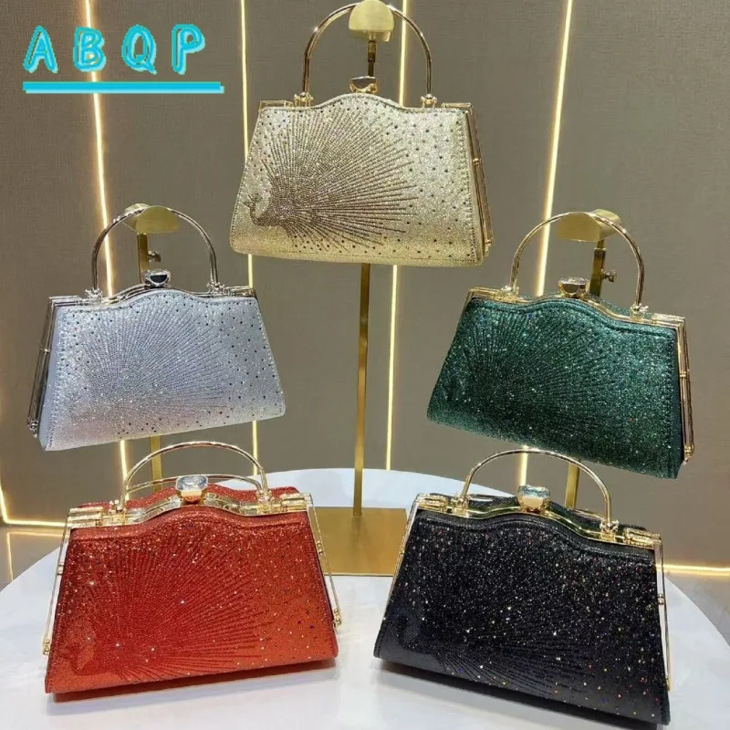

Dinner Shiny Handbag Luxury Brand Diamond-encrusted Women's Dinner Handbag Large Capacity Exquisite Fashion Women's Shoulder Bag