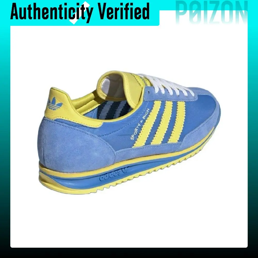 Adidas Originals x SPORTY & RICH SL 72 Low top Casual Shoes Women's Blue Yellow JH6701