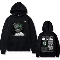 Rapper Lil Baby Gunna Drip Harder Music Album Graphics Hoodie Male Hip Hop Oversized Sweatshirt Streetwear Men's Vintage Hoodies