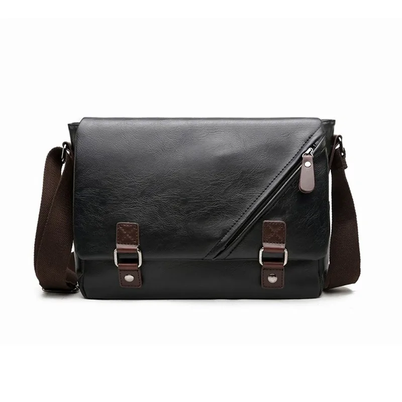 Men's PU Leather Shoulder Bag Business Casual Full Matching Envelope Bag