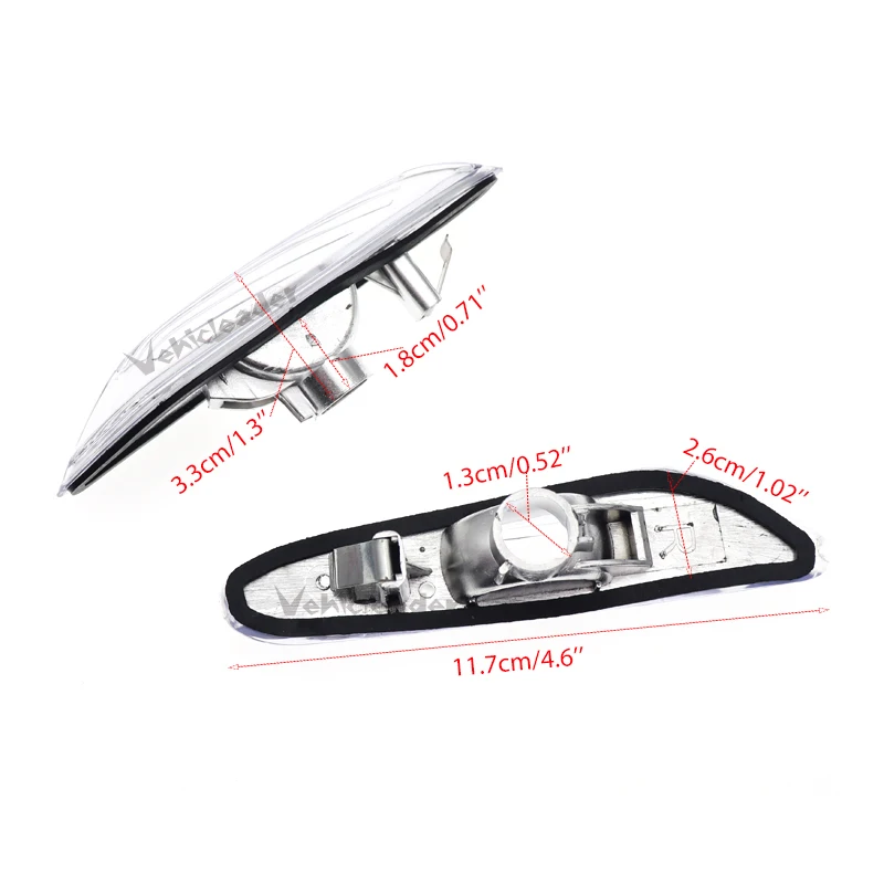 For BMW E90 E91 E92 E93 3 Series 2006-2011 2x Smoke/Clear Left+Right Turn Signal Indicator Lamp Side Marker Light Cover No Bulb
