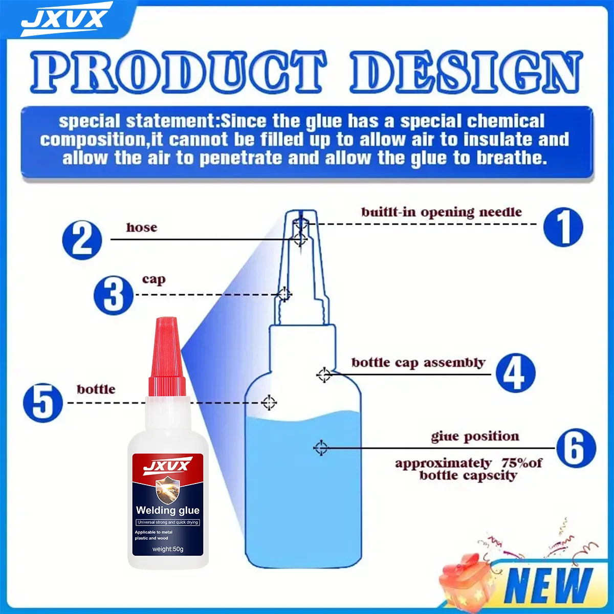 LOOLIFL 50 مللي غراء فائق عالمي عالي الشد للراتنج والسيراميك والزجاج المعدني والقوة الصناعية والتأثير الفوري 100% #4