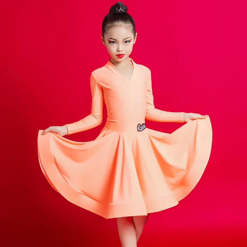 Costume da ballo latino per bambini Tango Salsa Stage Performance Kids Girls Rumba competizione pratica Dancewear Girl Evening Party