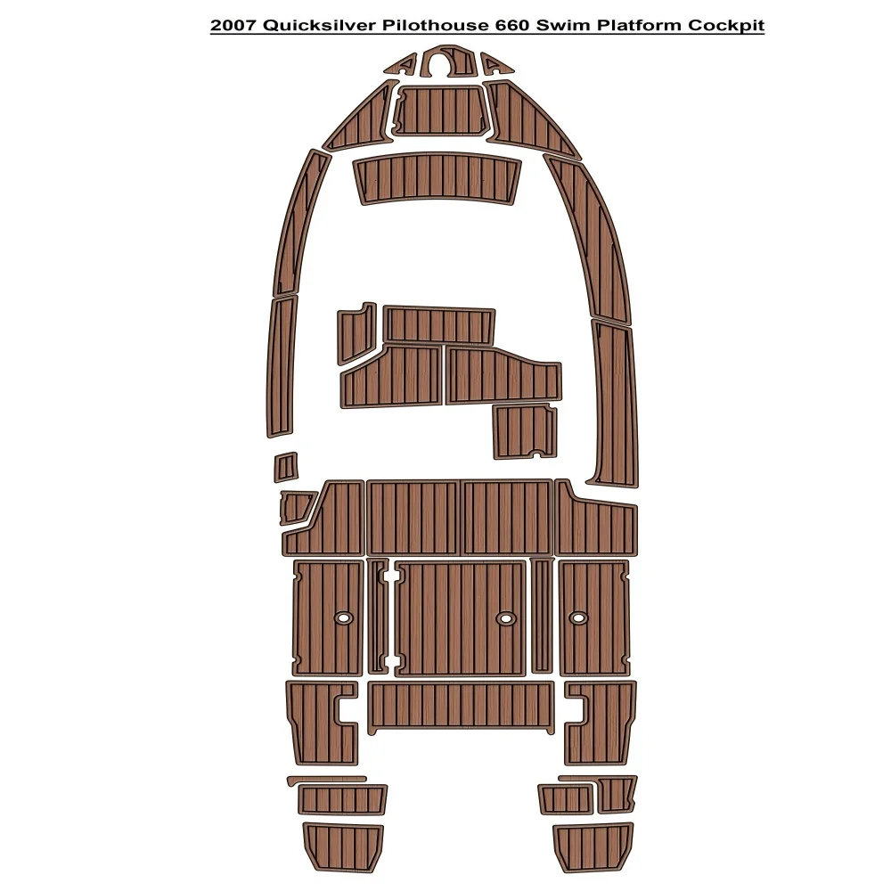 

2007 Quicksilver Pilothouse 660 Платформа для плавания Кокпита Pad Лодка Пена EVA Коврик для пола из искусственного тикового дерева Стиль SeaDek Самоклеящийся sm9f6m7