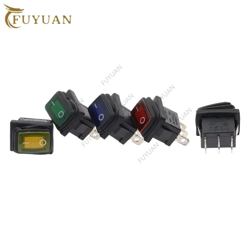 

1PCS KCD1 Waterproof Switch 10A / 250V IP67 3PIN 12V / 220V LED Button Switch Rocker Boat Type Switch ON-OFF ON-ON