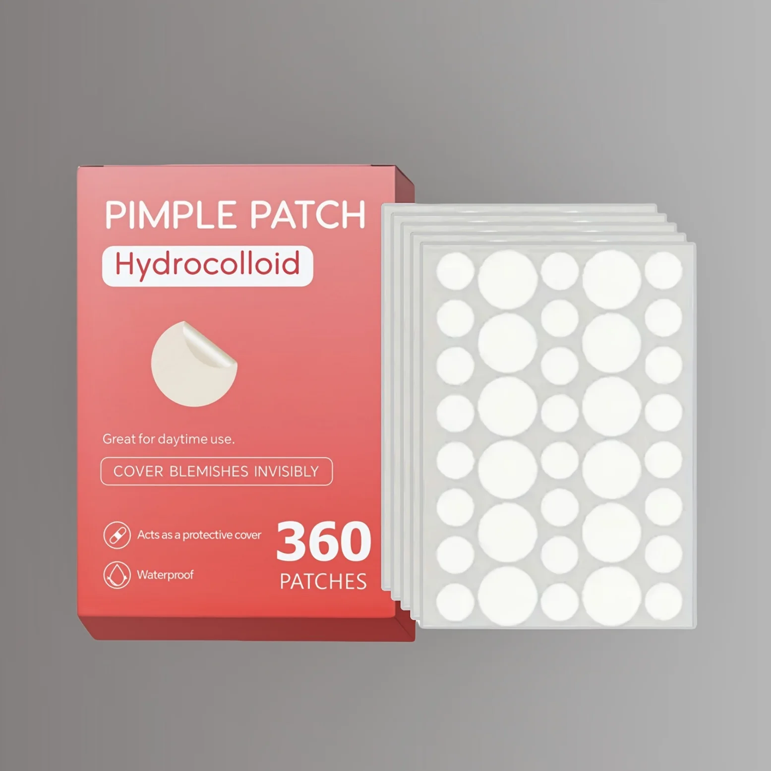 

HydrocolloidPatchesHydrocolloidPatches360pcsFragranceFreeAlcoholFitsuitableforAllLightBeigeTypesDayandNightUseSpotMinimalistDes