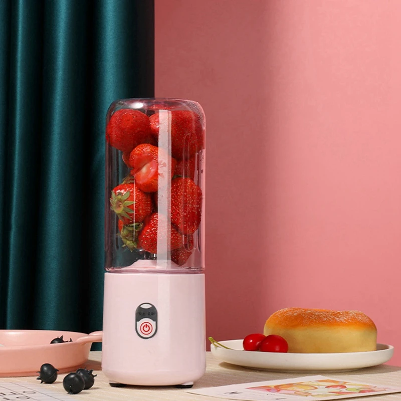 1 ชิ้นเครื่องคั้นน้ําผลไม้ในครัวเรือนถ้วยแบบพกพาไฟฟ้าคั้นน้ําผลไม้ถ้วยพลาสติก + สแตนเลส
