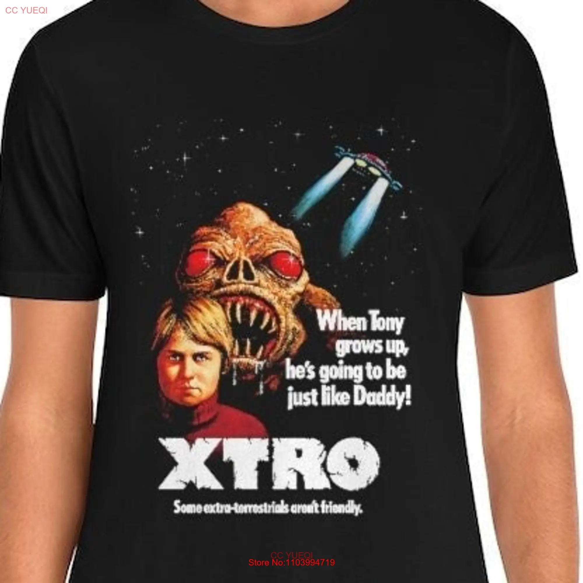 Футболка Xtro с длинным или коротким рукавом из фильма «ужас»