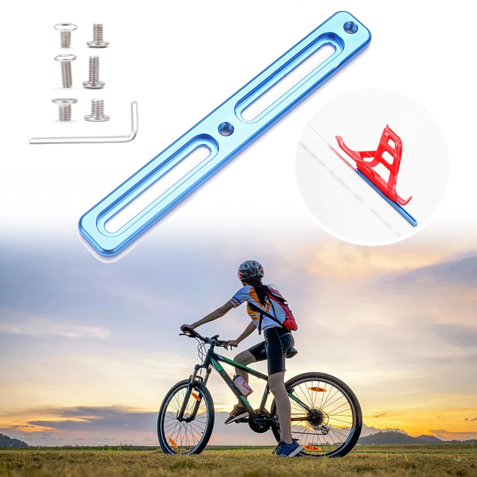 

Bicycle Water Bottle Cage Hole Position Aluminum Alloy Adjuster Multi-Function Conversion Bike Adapter For Small Frame Geometry