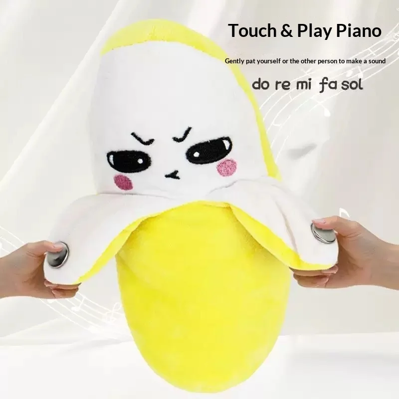 Generic Interactive Touch Music Plush Toy Banana Strawberry Carrot Shaped Electric Induction Musical Stuffed Doll For Party Game