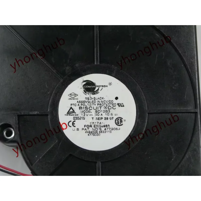 Wentylator chłodzący serwer COMAIR ROTRON BD12B3 DC 12V 0.90A