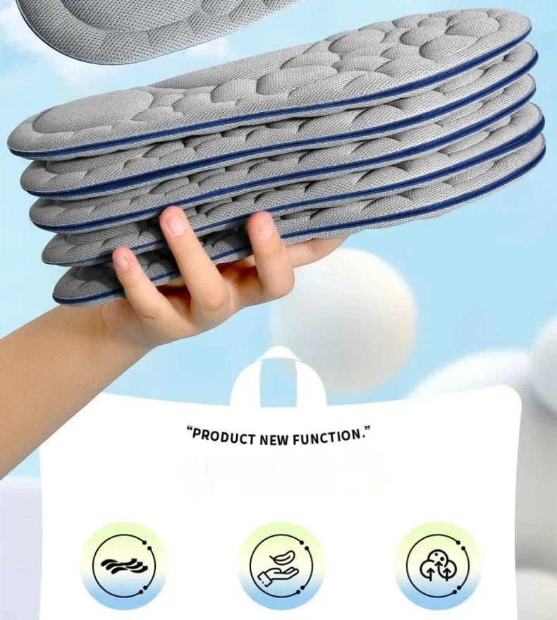 Weiche Sport-Einlegesohlen Unisex Fußmassage-Einlegesohlen Beifuß-Deodorierende Schuhpolster 2 Stück/6 Stück – Detail 2