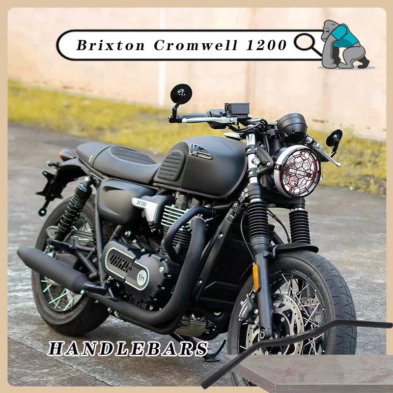 Adjustable CNC Aluminum Handlebar GK1200 and Bar End Mirror Customized For Brixton Cromwell 1200