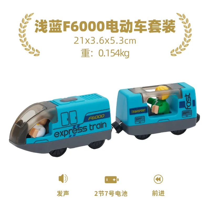 Elektrischer Zug, magnetischer Auto-Druckguss-Schlitz, passend für alle Marken, Holzeisenbahn, Eisenbahn, elektrischer Schienenzug für Kinder, Kinderspielzeug – Detail 8