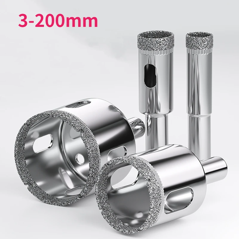 1pcs 3-200mm Glass Hole Saw Coated Drill Bits Drilling Crown For Ceramic Tile, Marble And Ceramic Opening