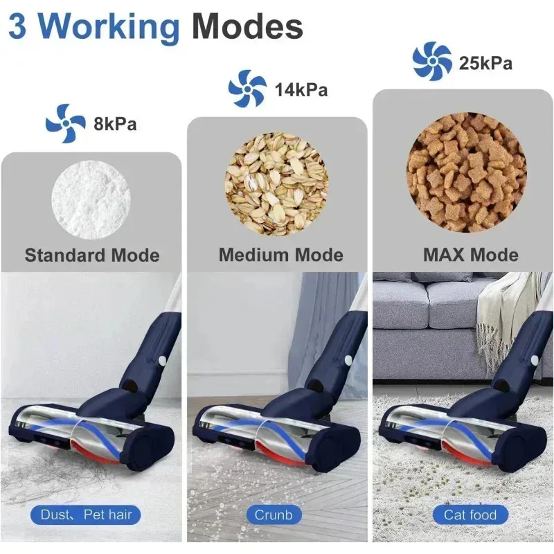 QZA4-whall cordless vacuum cleaner, 25kpa suction 280W brushles motor 4 in 1stick vacuum cleaner, handheld vacuum up to 55min,