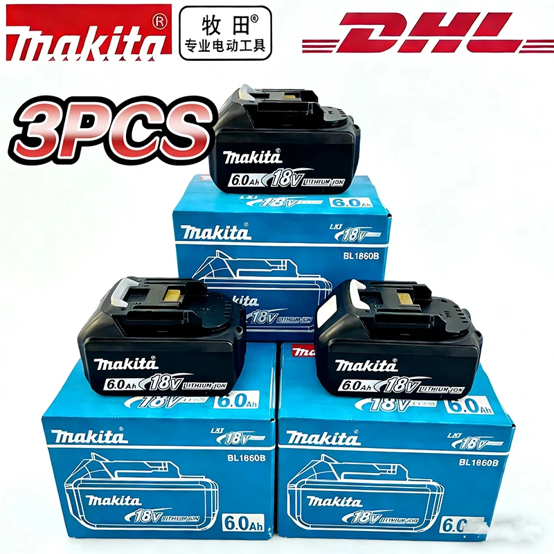Batterie Makita 18V 6,0Ah rechargeable, remplaçant la batterie d'outil électrique Makita 18V DDF487 BL1860 BL1860B BL1840 BL1840B