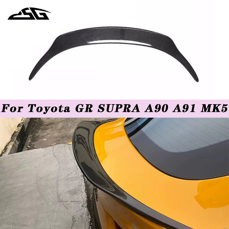 

Dry Carbon Car Rear Trunk Spoiler Wings for Toyota Supra A90 A91 Coupe 2019-2024 Rear Spoiler Boot Wing Lip Body Kit