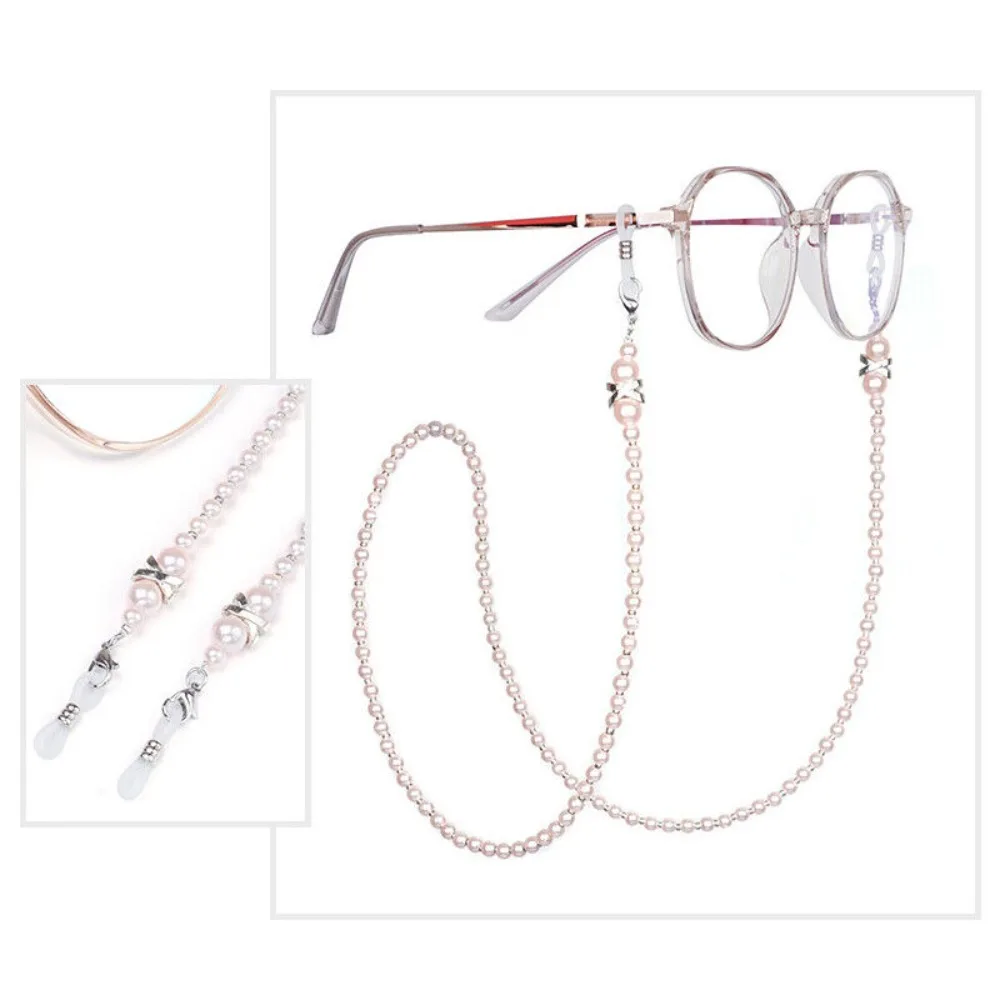 New Imitation Pearl Eyeglass Rope Anti Detachment Buckle Glasses Strap Antiskid Eyeglass Chain Home
