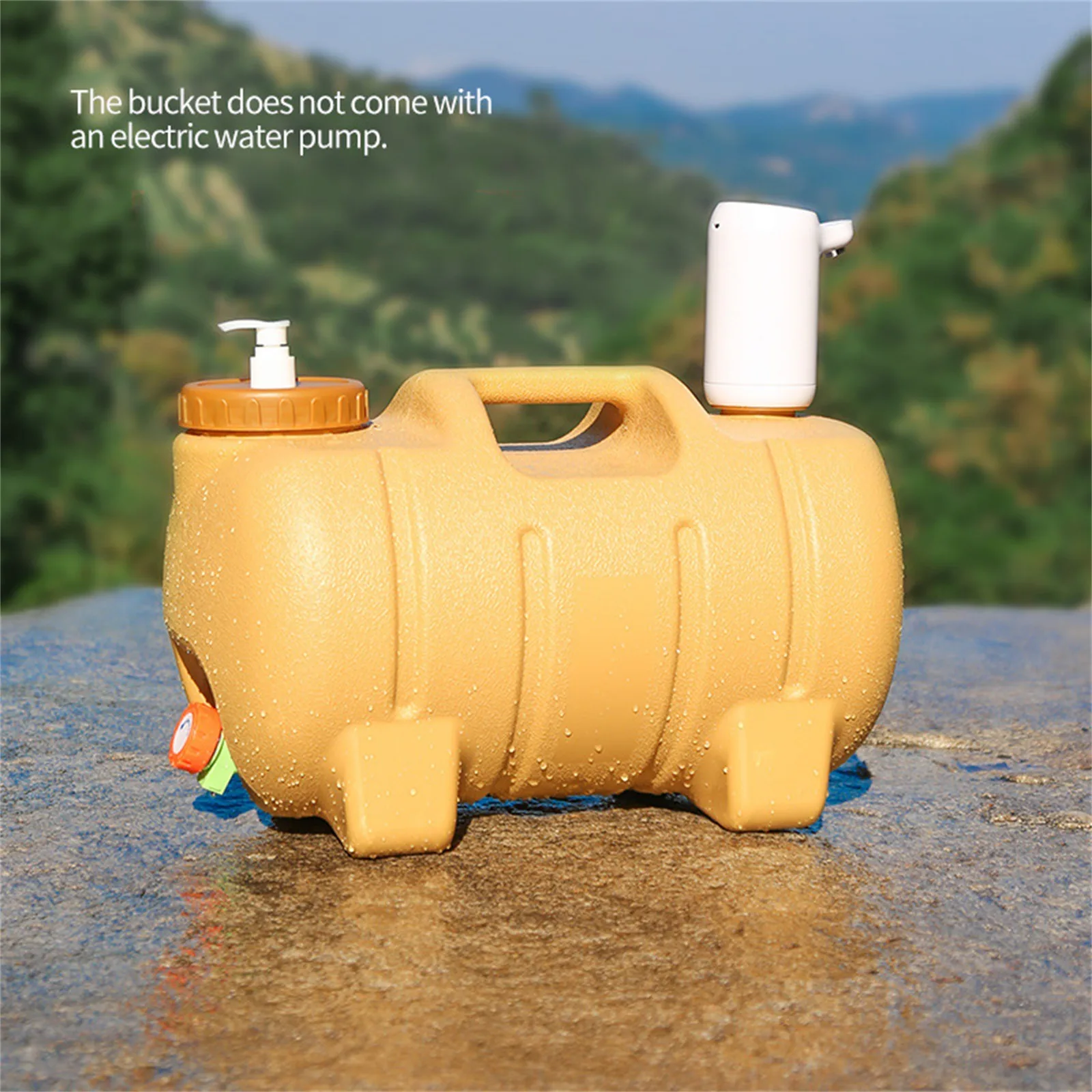 

20 Liter Piggy Shaped Outdoor HDPE Food Grade Plastic Bucket With Faucet Car Camping Drinking Water Bucket Hand Water Storage