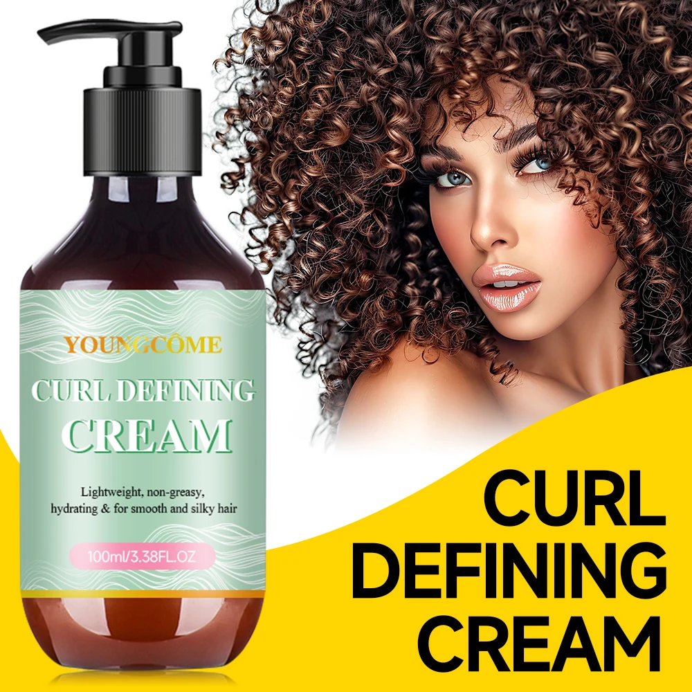 Curl Defining Cream for Curly Hair Styling Curling Moisture Lotion Anti Frizzy Bounce Sculpting Boost Hair Conditioner Care100ml