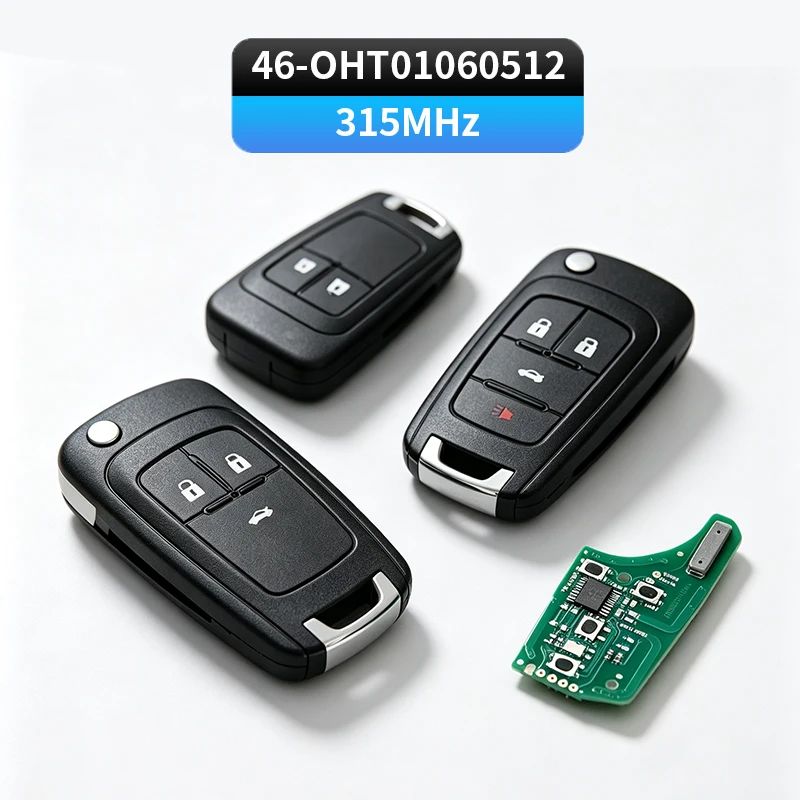 2/3/4 Buttons Remote Car Key Shell Case Fob ID46 Chip For Chevrolet Cruze Malibu Aveo Sail 3 315MHZ OHT01060512 Auto Accessories