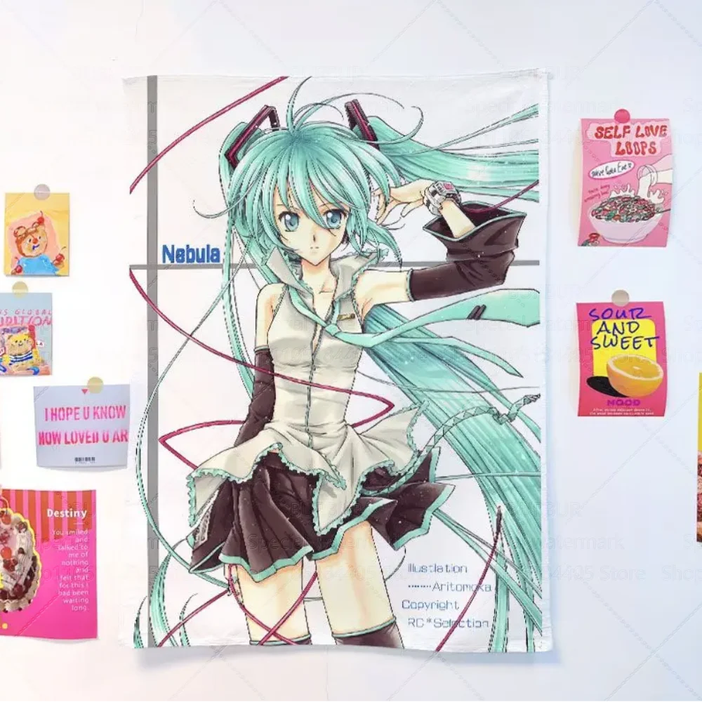 القلب الهزلي القديم فتاة القلب النمط الياباني لطيف معلق القماش طالب عنبر غرفة نوم جو الديكور صورة خلفية جلطة #2