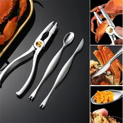 Stainless Steel Crab Tool Set Crab Peel Shrimp Tool Lobster Clamp Pliers Clip Pick Set Seafood Tools Knives Accessories