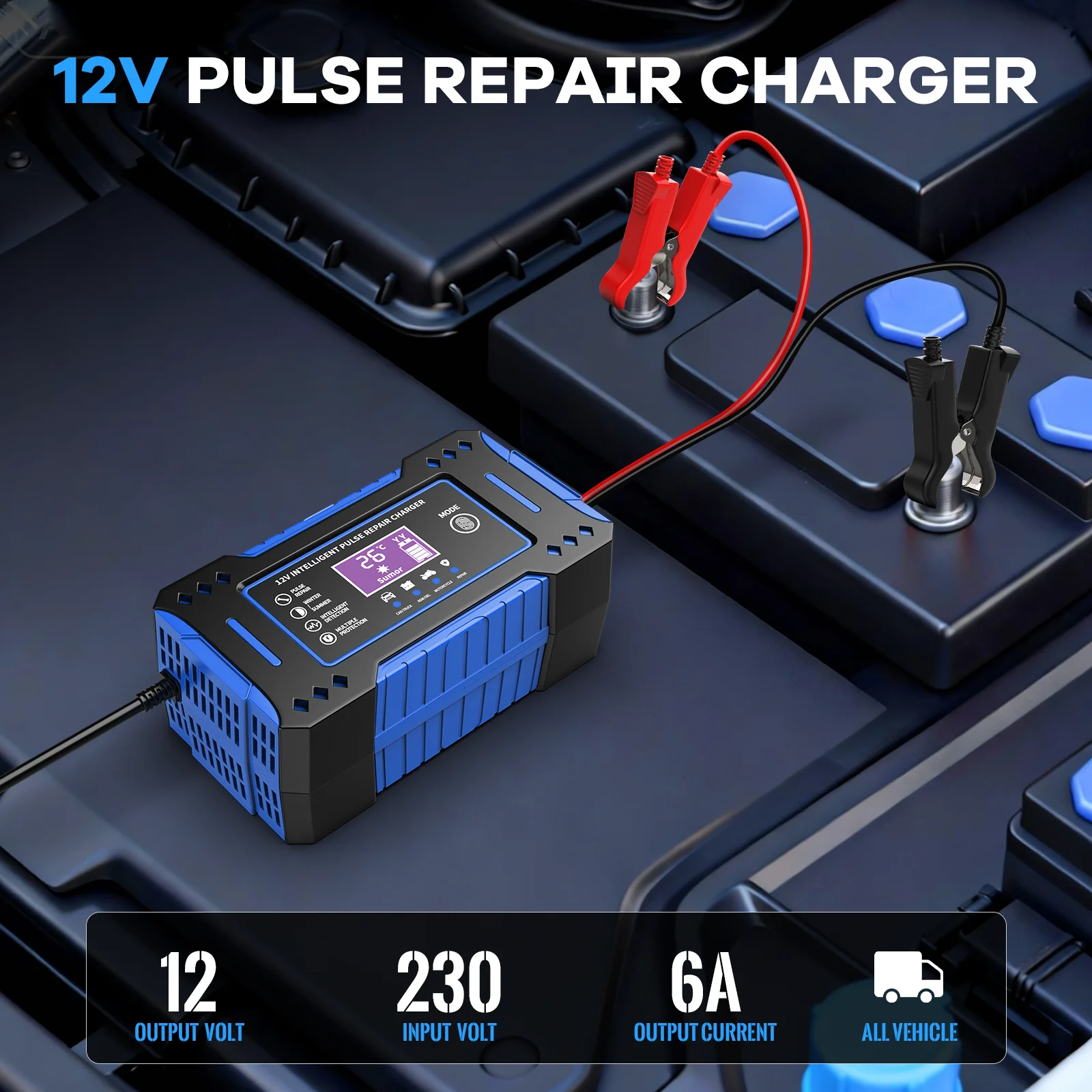12V 6A Dedicated Outdoor Power Supply Battery Charger 230V to 12V Portable, Safe, and Stable for RV Camping view 4