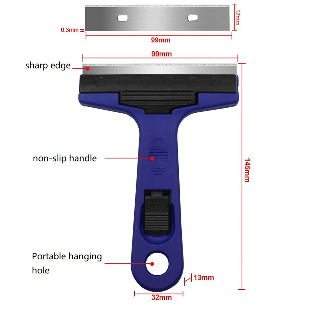 1PC Cleaning Shovel Cutter ABS+alloy Steel Ceramic Tiles Remove Dirt For Glass Sanitary Ware Non-slip Grip Workshop Equipmen