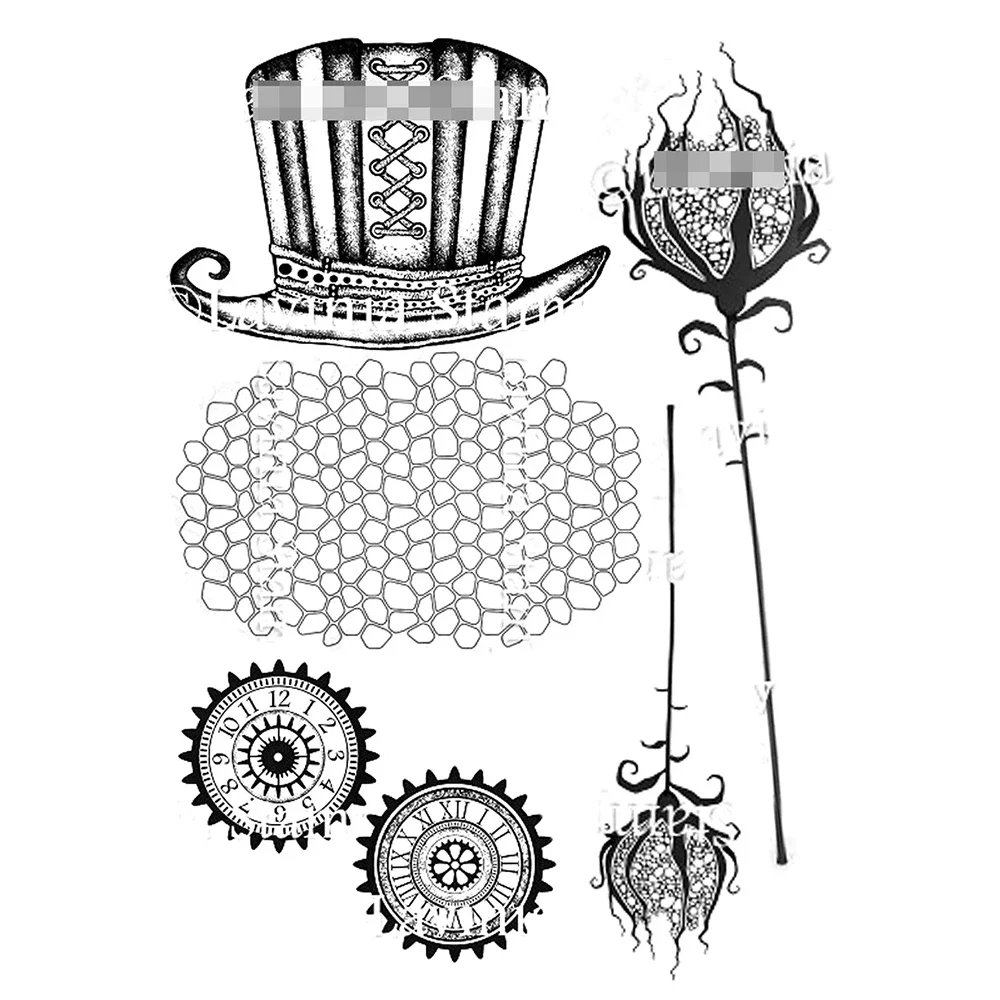 

2025 plants Hat Transparent Clear Stamps for DIY Craft Making Greeting Card Scrapbooking Photo Album Decor Sheets Rubber Stamp
