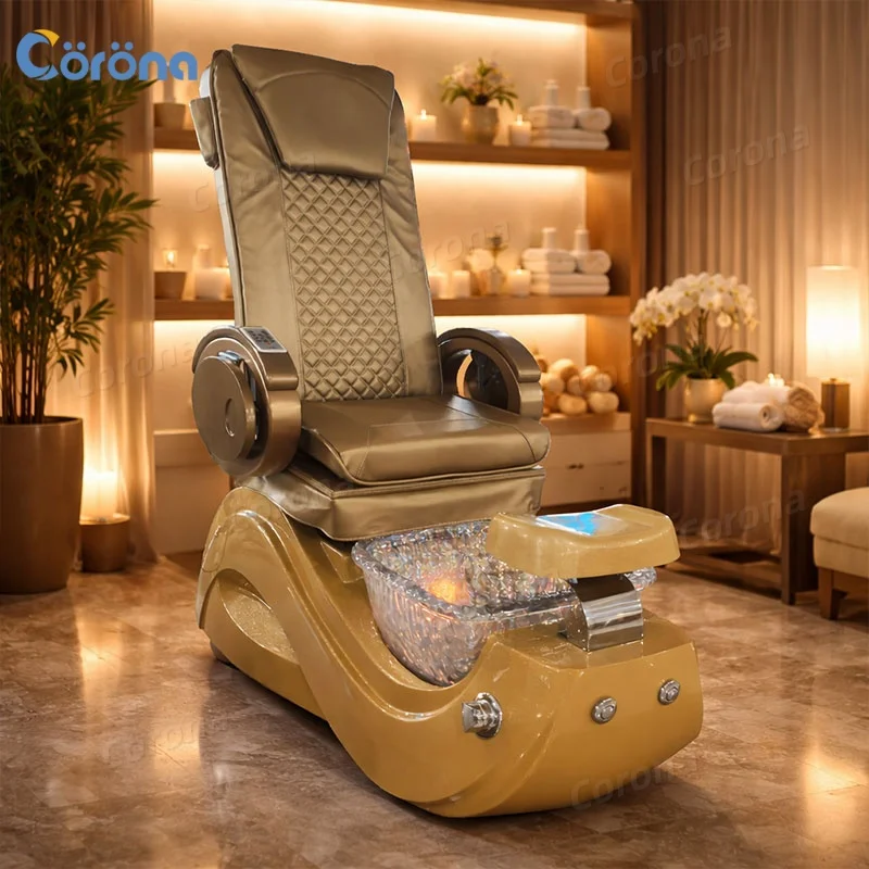 High Quality Pedicure Spa Chair with Bowl And Whirlpool Pedicure Platform Comfortable Salon Furniture for Professional Nail Care