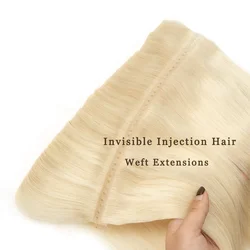 Double Inject XO Hole Weft Human Hair Extensions 16